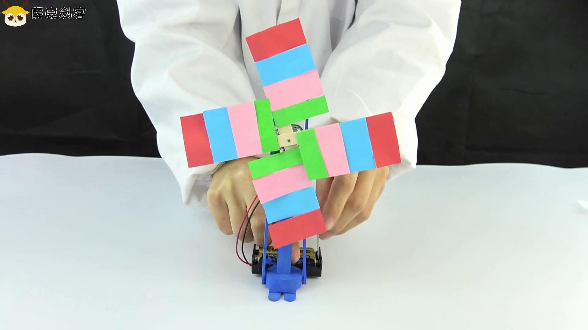 8052彩虹风车科技小制作教程视频